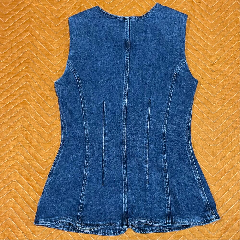 Amazon Essentials Button-Down Denim Vest - image 2